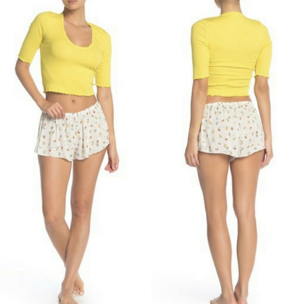 {Free People} Brand New Up Late Crop Top & Shorts - Picture 2 of 11